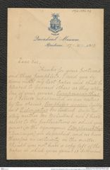 Nachlass Franz Steindachner, Brief von James Douglas Ogilby an Franz Steindachner (17.04.1913), Inv.Nr. 372.03, Seite 1